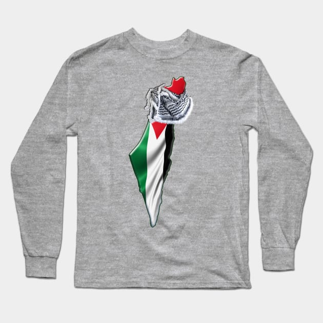 Palestinian Kufia Long Sleeve T-Shirt by Aish shop